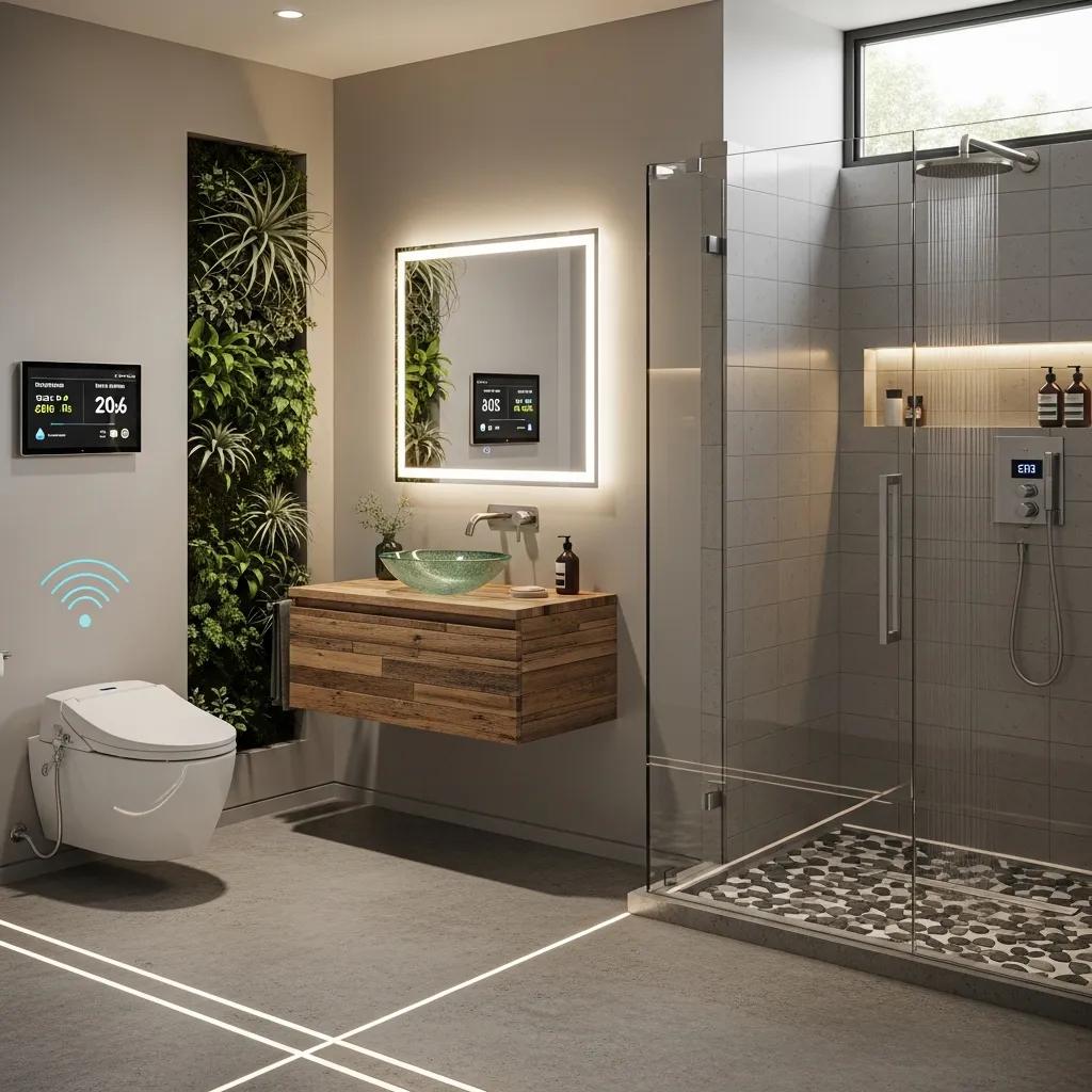 Eco-friendly bathroom upgrades with smart technology and sustainable materials